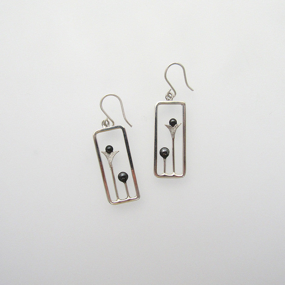 Black Lotus Earrings