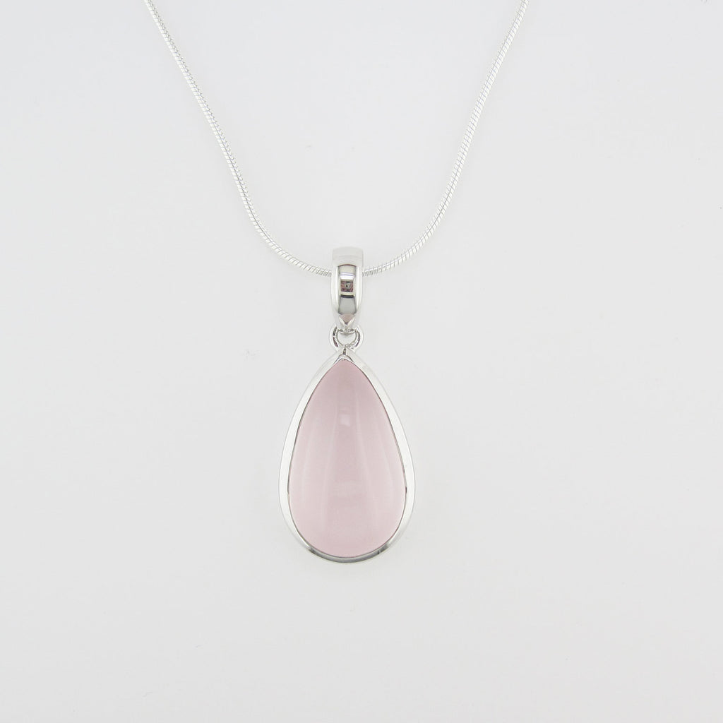 Whispering Pine (We Wish) Rose Quartz Pendant
