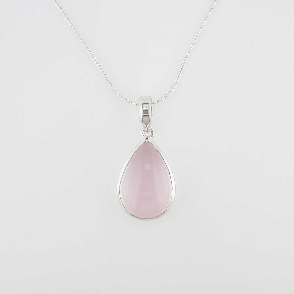 Whispering Pine (We Wish) Rose Quartz Pendant