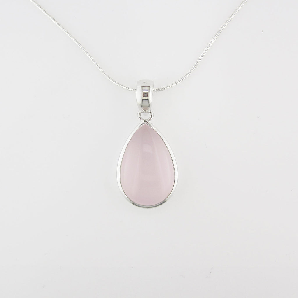 Whispering Pine (We Wish) Rose Quartz Pendant