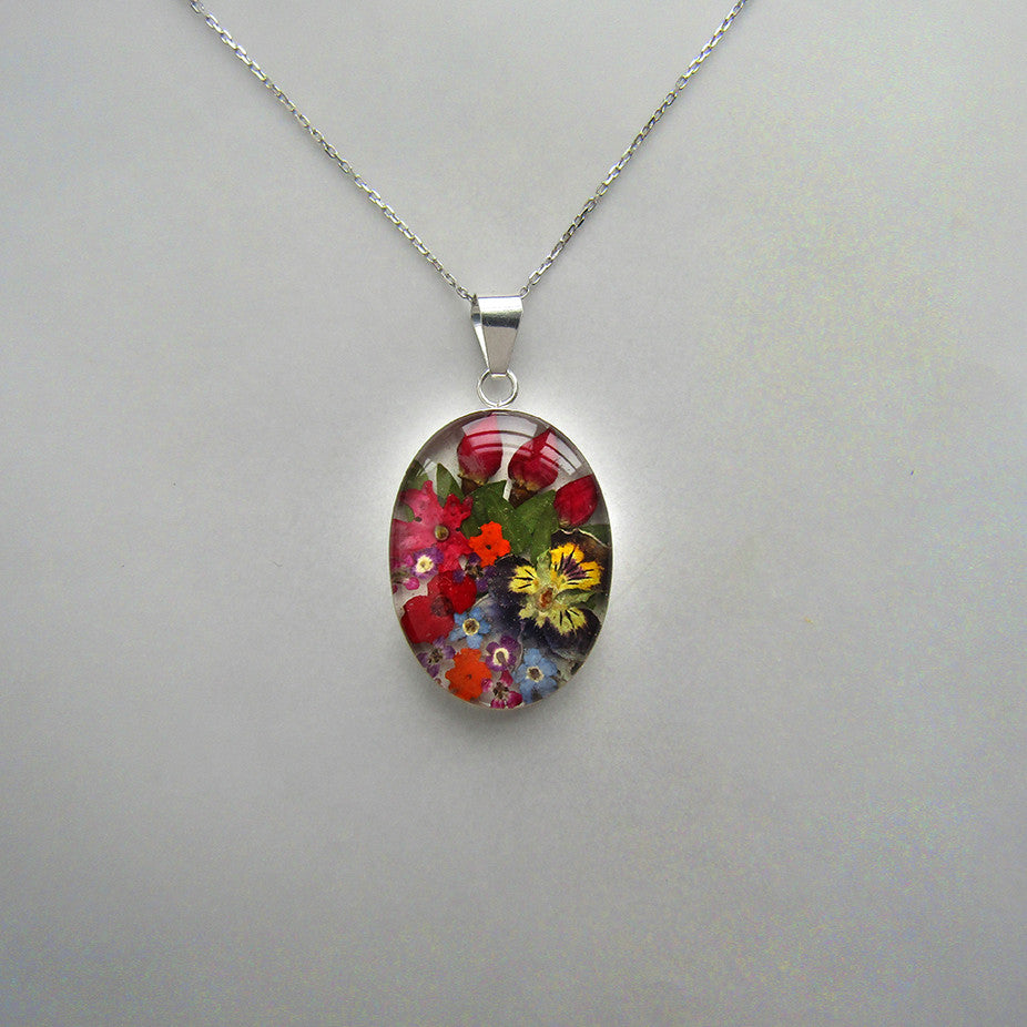 Miniature - Flower Garden Necklace (Oval)