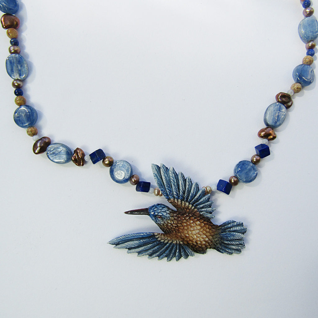 Blue Hummingbird Necklace