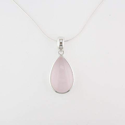 Whispering Pine (We Wish) Rose Quartz Pendant