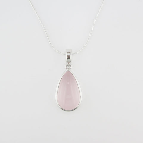 Whispering Pine (We Wish) Rose Quartz Pendant