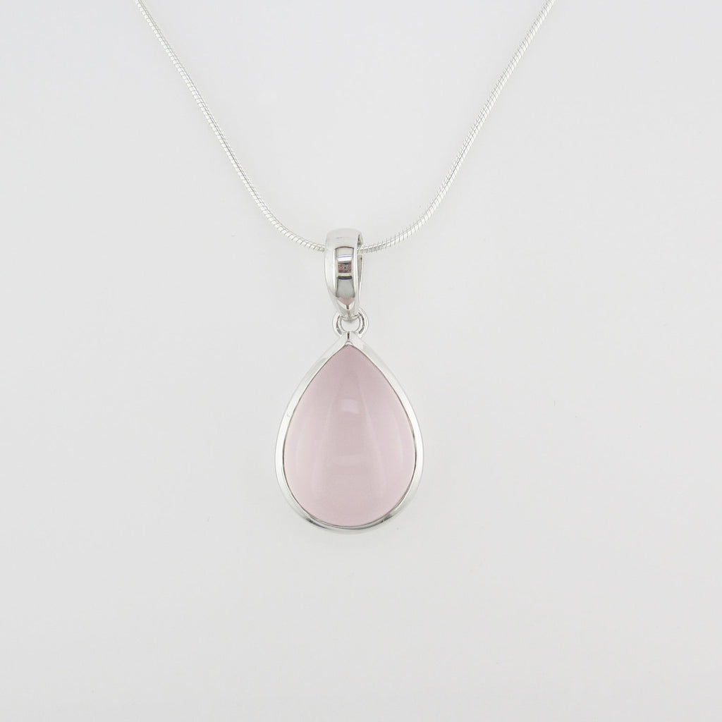 Whispering Pine (We Wish) Rose Quartz Pendant