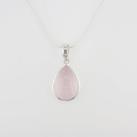 Whispering Pine (We Wish) Rose Quartz Pendant