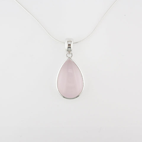 Whispering Pine (We Wish) Rose Quartz Pendant