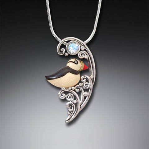Puffin Necklace / Into the Sea, Into the Gale