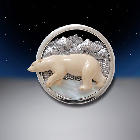 Arctic Circle Polar Bear Pin/Pendant