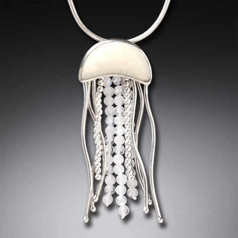1950s White Jellyfish Fight Necklace