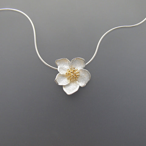 Wild Rose Beach Rose Necklace